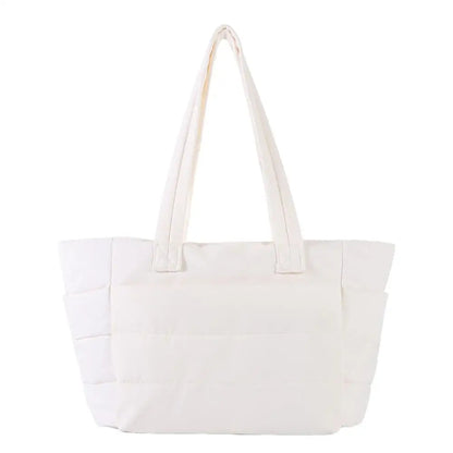 Tote Bag Femme Matelassé Grande Capacité – Léger & Pratique Beige