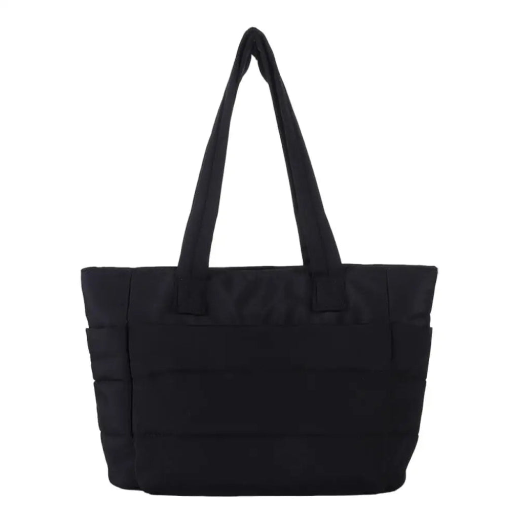 Tote Bag Femme Matelassé Grande Capacité – Léger & Pratique Noir