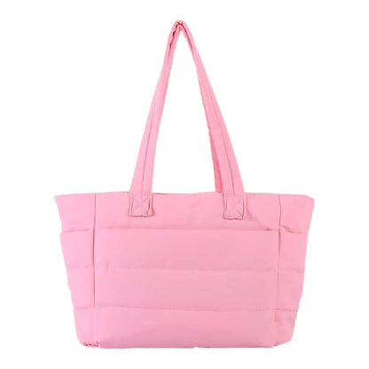 Tote Bag Femme Matelassé Grande Capacité – Léger & Pratique Rose