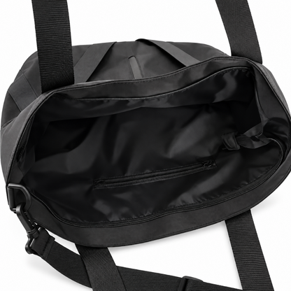 Tote Bag Femme et Homme en Nylon, Grande Capacité, Zippé avec Bandoulière ouvert