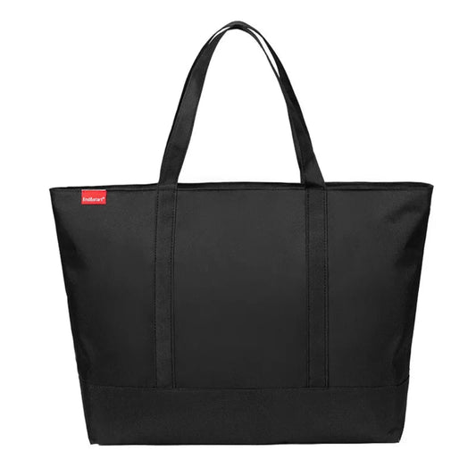 Totebag Homme Noir Grand Format en Oxford, Porte-Documents Zippé