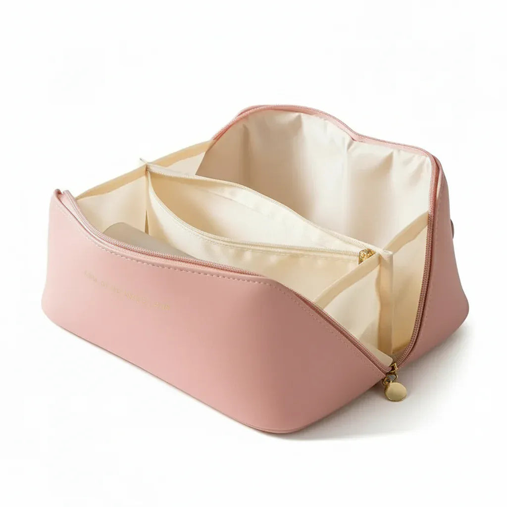 Trousse Maquillage Organisée Polyester rose