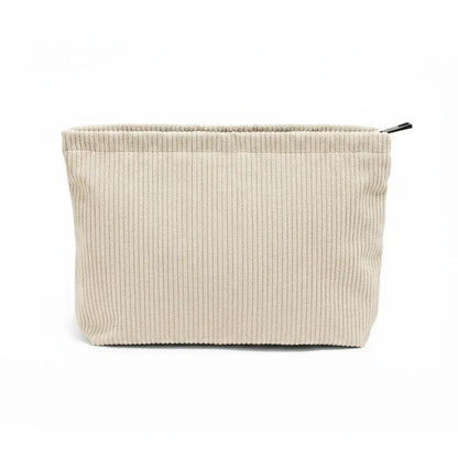 Trousse Toilette Femme Velours Côtelé beige
