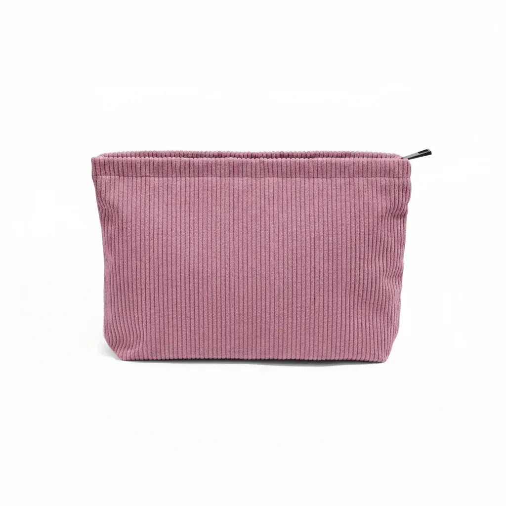 Trousse Toilette Femme Velours Côtelé rose