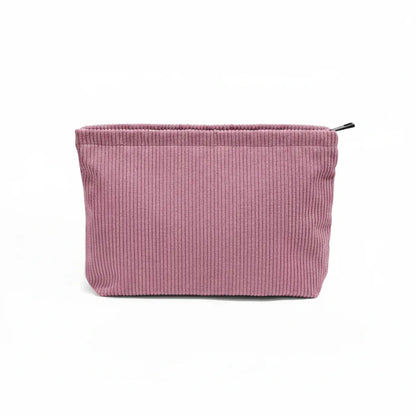 Trousse Toilette Femme Velours Côtelé rose