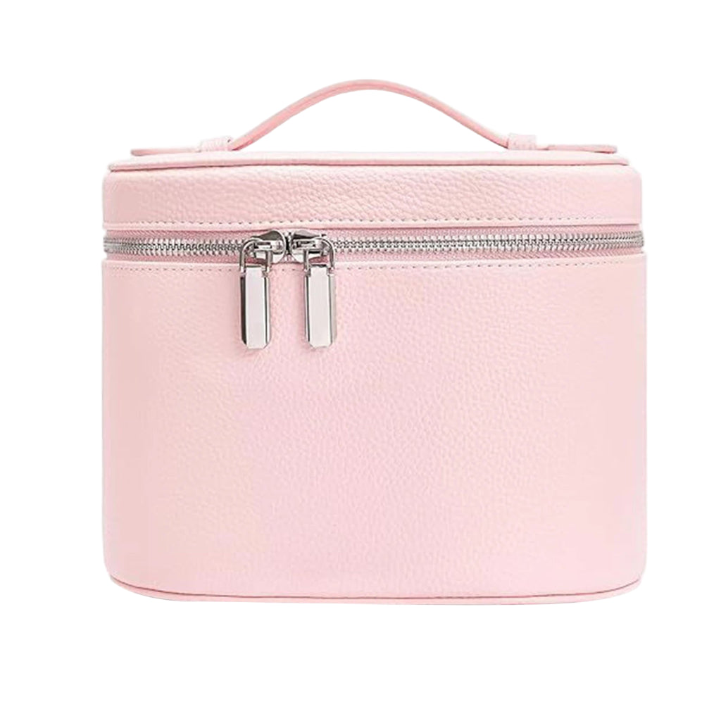 Trousse de Toilette Femme en Cuir PU Rose  – Rangement Chic et Pratique