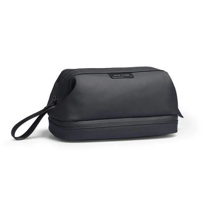 Trousse de Toilette Homme Grande Capacité Noir - Organisateur de Voyage Double Couche en Tissu Oxford