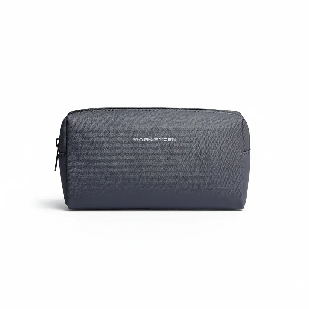 Trousse de Toilette Homme Gris - Grande Capacité Double Compartiment en Oxford