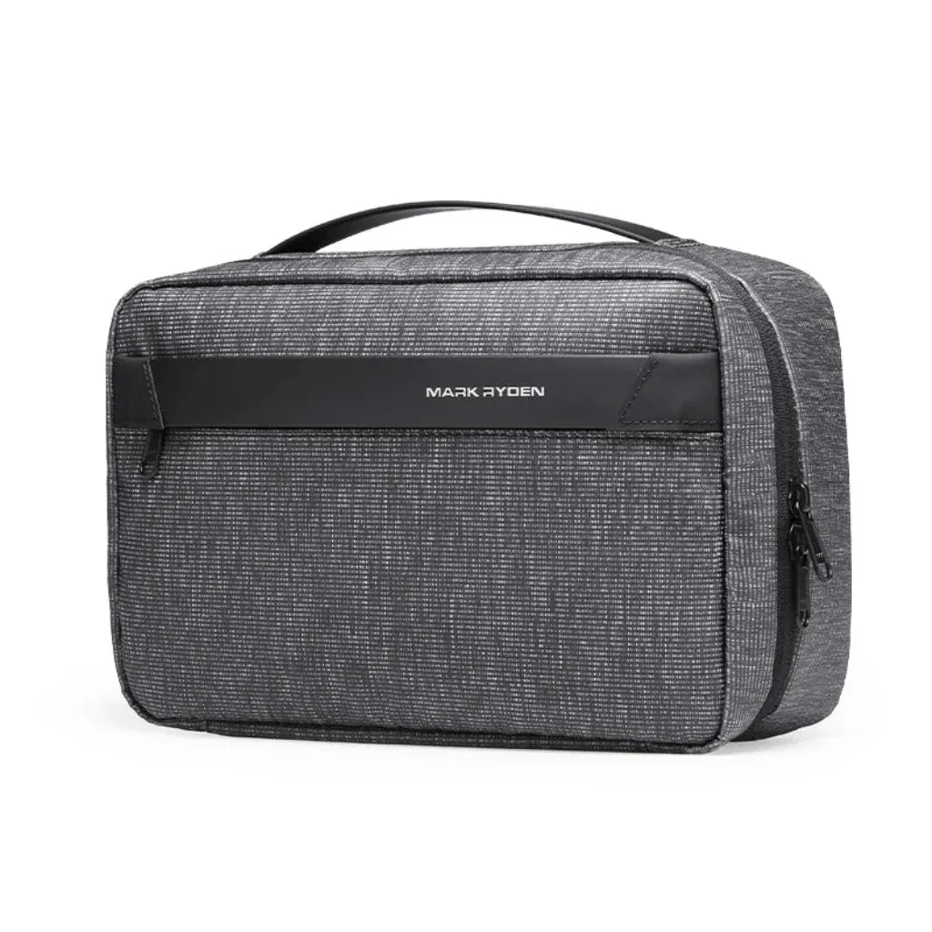 Trousse de Toilette Homme Gris Foncé - Séparation Sec/Humide Imperméable