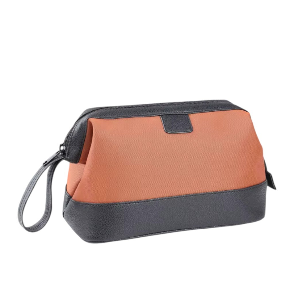 Trousse de Toilette Homme Imperméable Marron – Grande Capacité, Séparation Sec/Humide