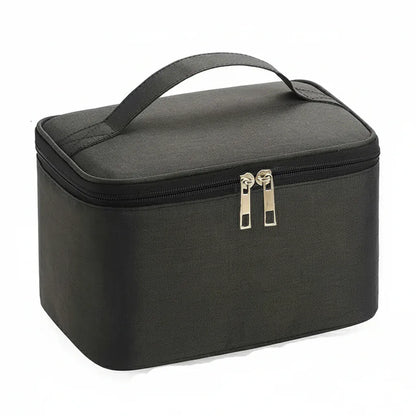 Trousse de Toilette Homme Oxford Noir - Double Compartiment Grande Capacité