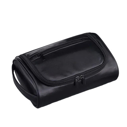 Trousse de Toilette Homme Premium en Similicuir Noir Modèle B – Voyage, Organisation et Élégance