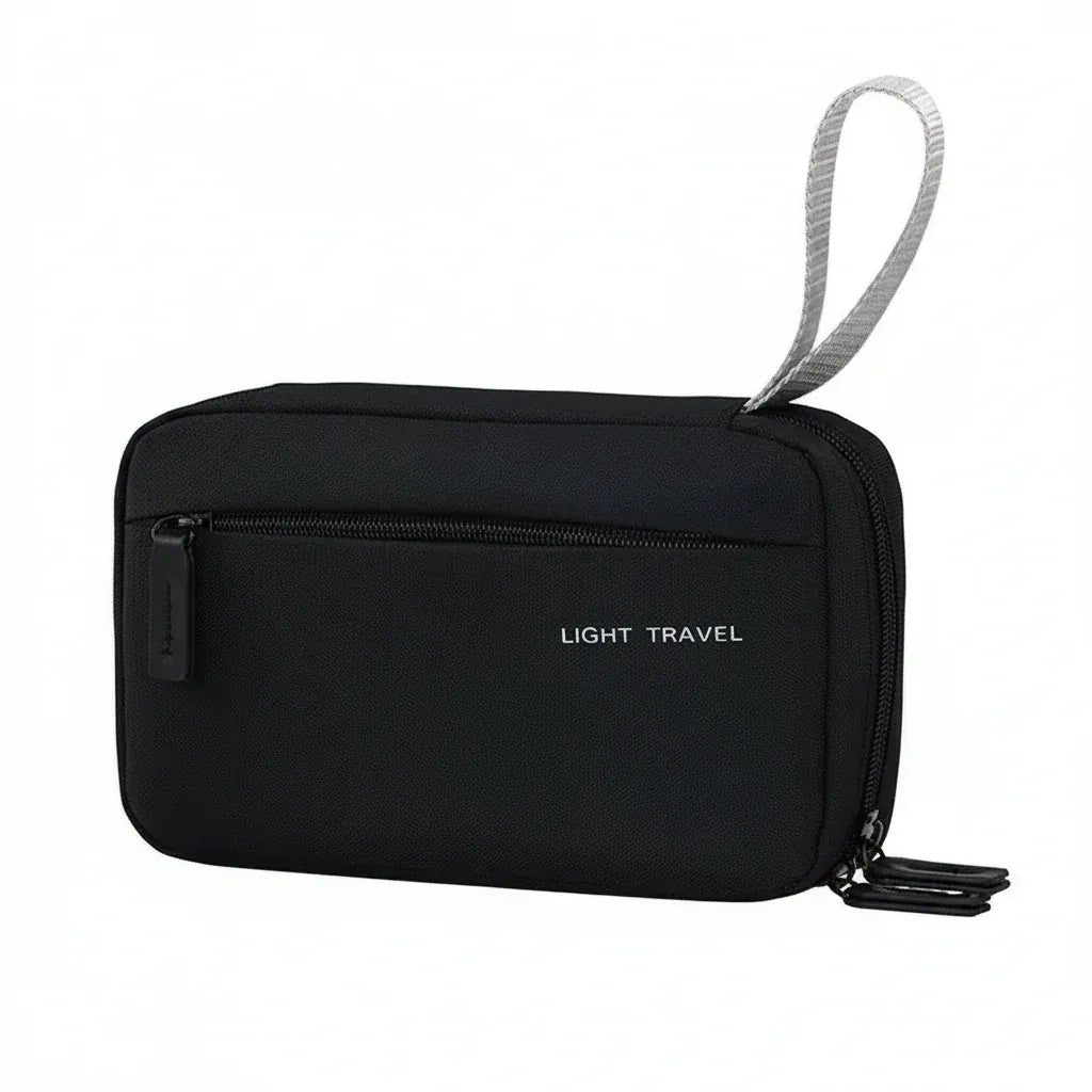 Trousse de Toilette Oxford 3-en-1 – Double Compartiment Noir Petit