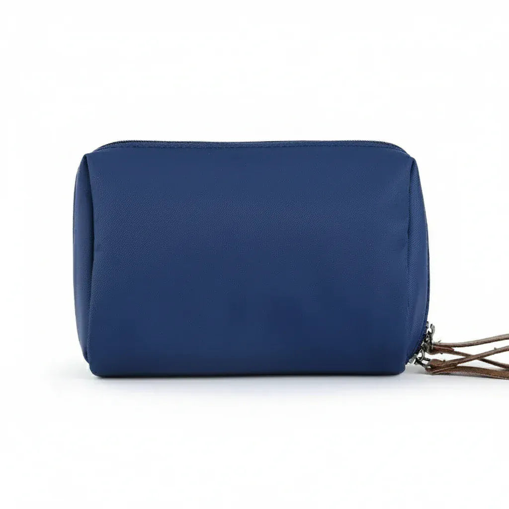 Trousse de toilette femme coréenne bleue – Étanche et élégante pour maquillage et accessoires