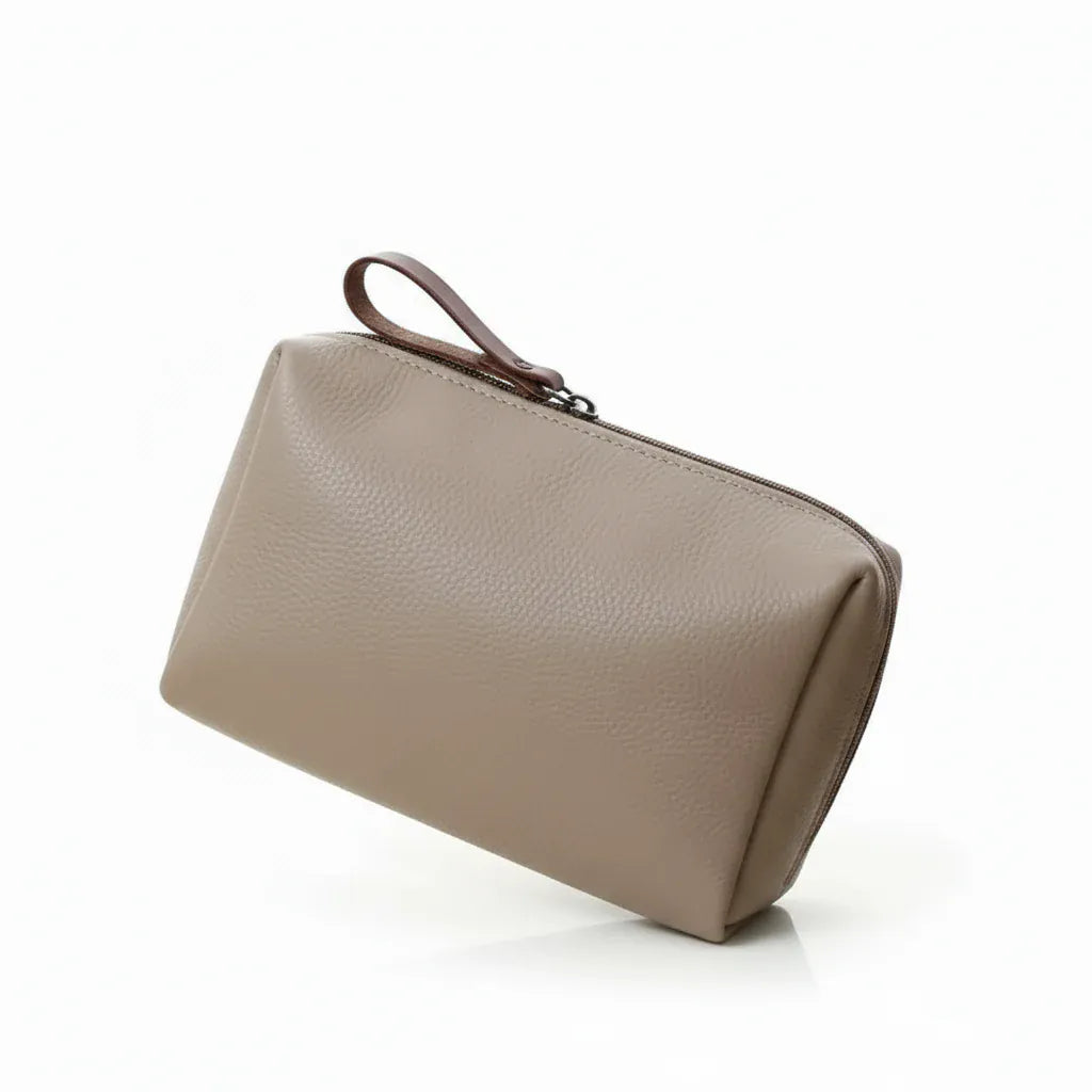 Trousse de toilette femme coréenne kaki – Étanche et élégante pour maquillage et accessoires