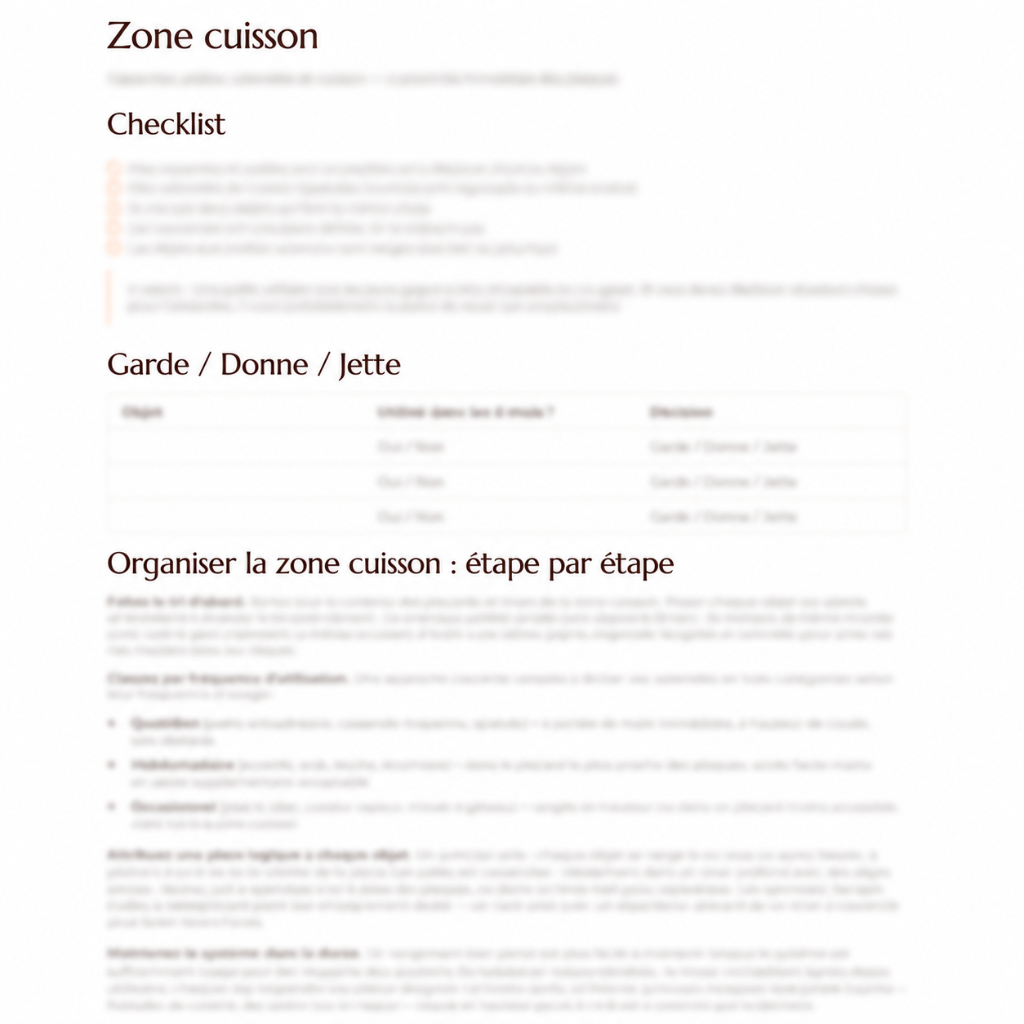 Organiser sa Cuisine sans tout chambouler