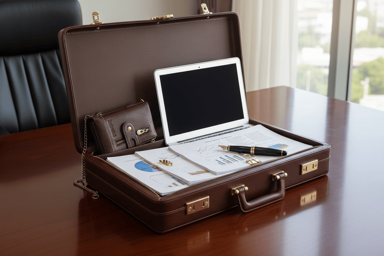 Attaché-case cuir