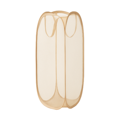 Beige vertical laundry basket