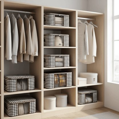 Boîte noir et blanc avec poignées renforcées