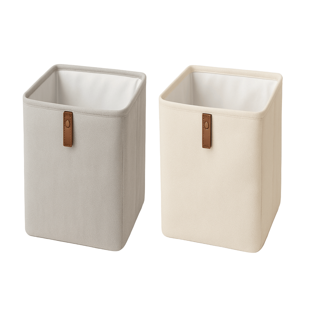 Boîtes de rangement lot beige et gris