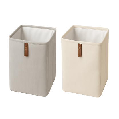 Boîtes de rangement lot beige et gris
