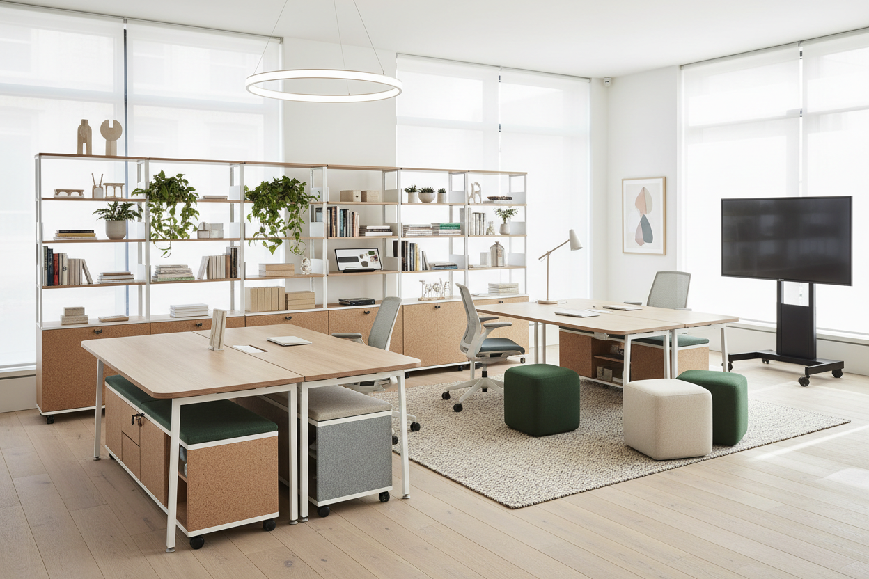 Bureau modulable et adaptable