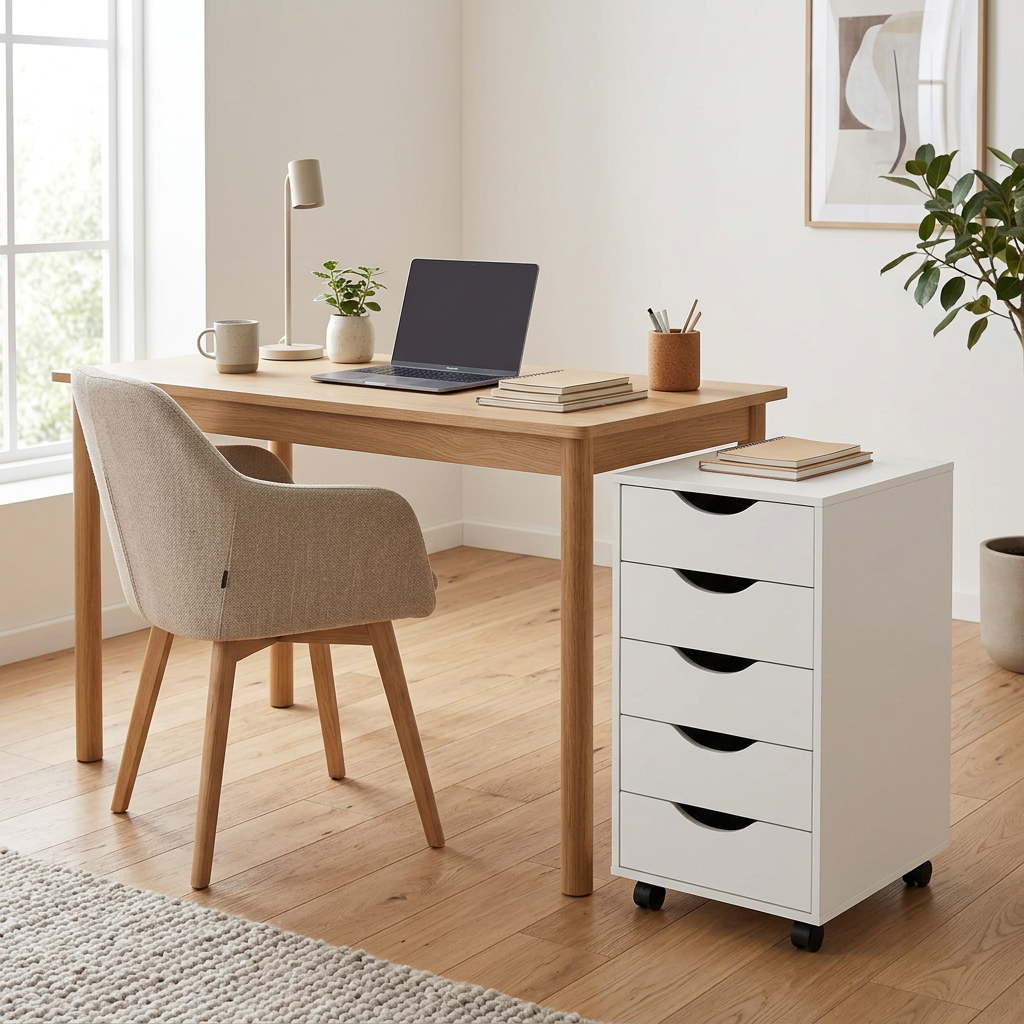 Caisson dans un bureau scandinave