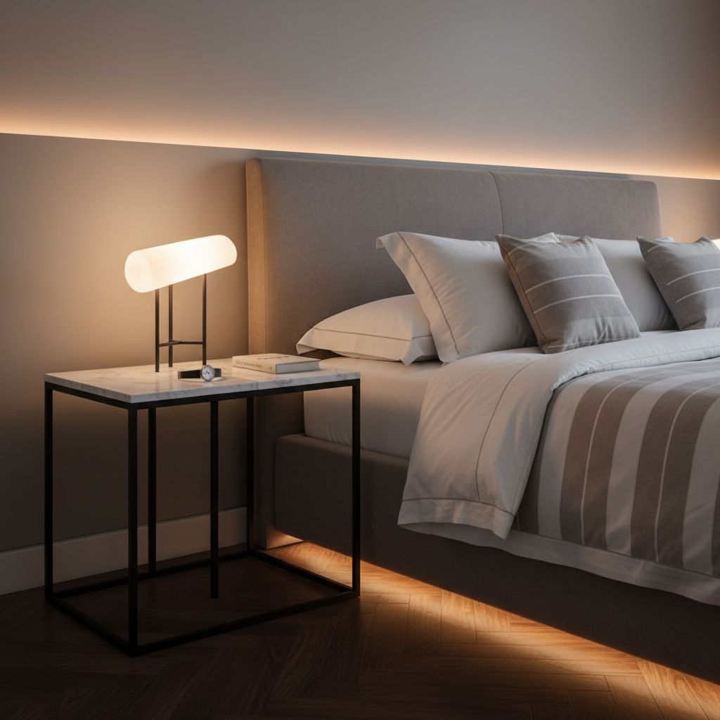 Chambre contemporaine sombre