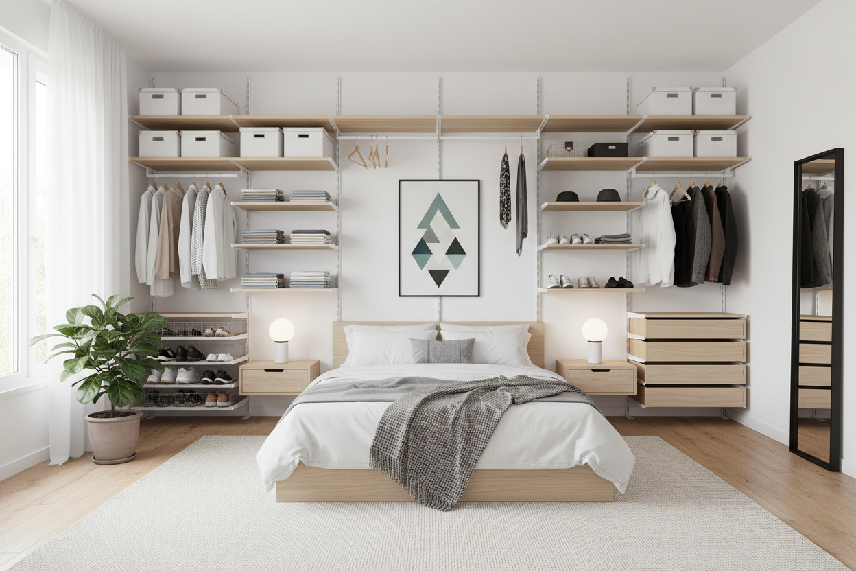 Chambre organisée - Optimisation d'espace