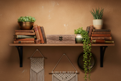 Coffre bois étagère rustique