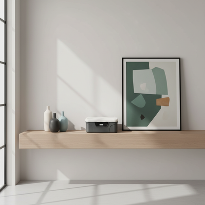 Coffre sur étagère flottante