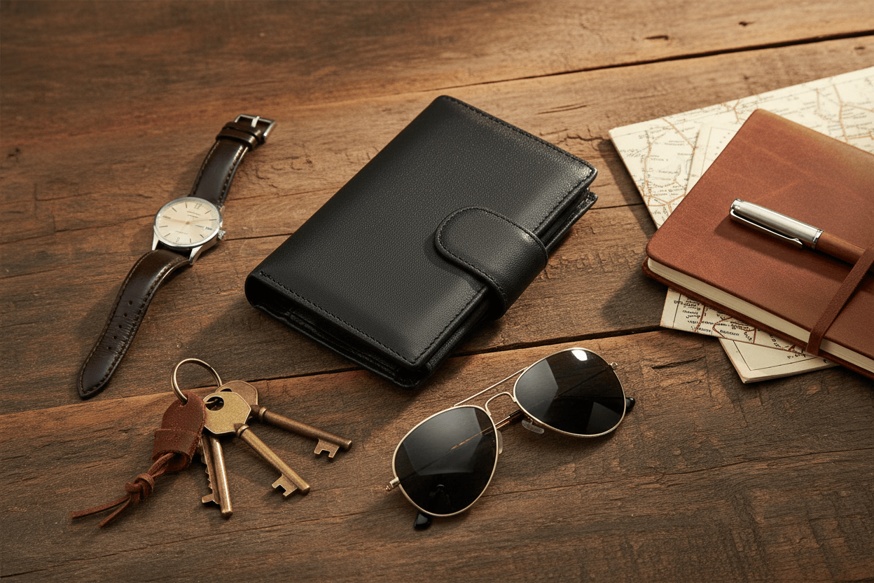 Composition flat lay avec accessoires