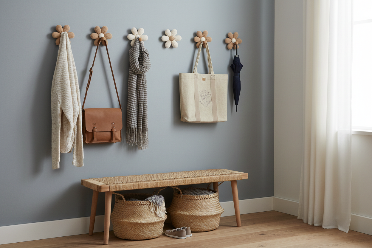 Crochets fleur entrée familiale