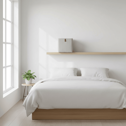 Cube beige et blanc à rayures