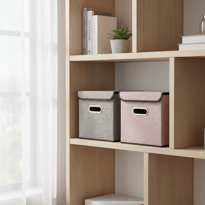 Cubes gris et pastel côte à côte