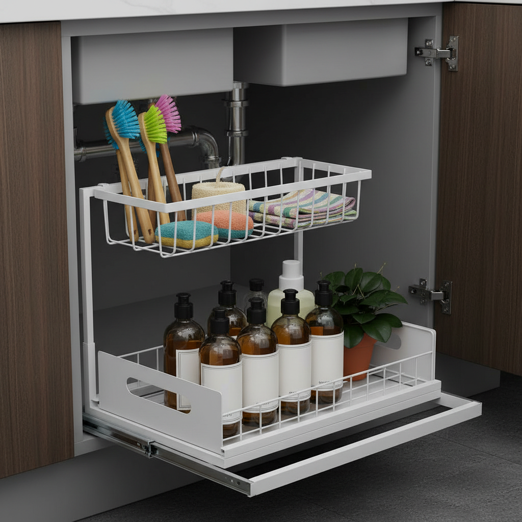 Détail de l'organisateur en cuisine