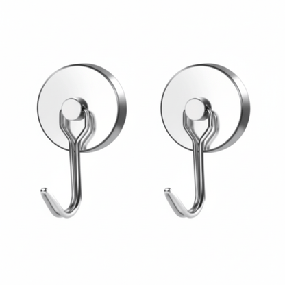 Deux crochets ventouse chromés