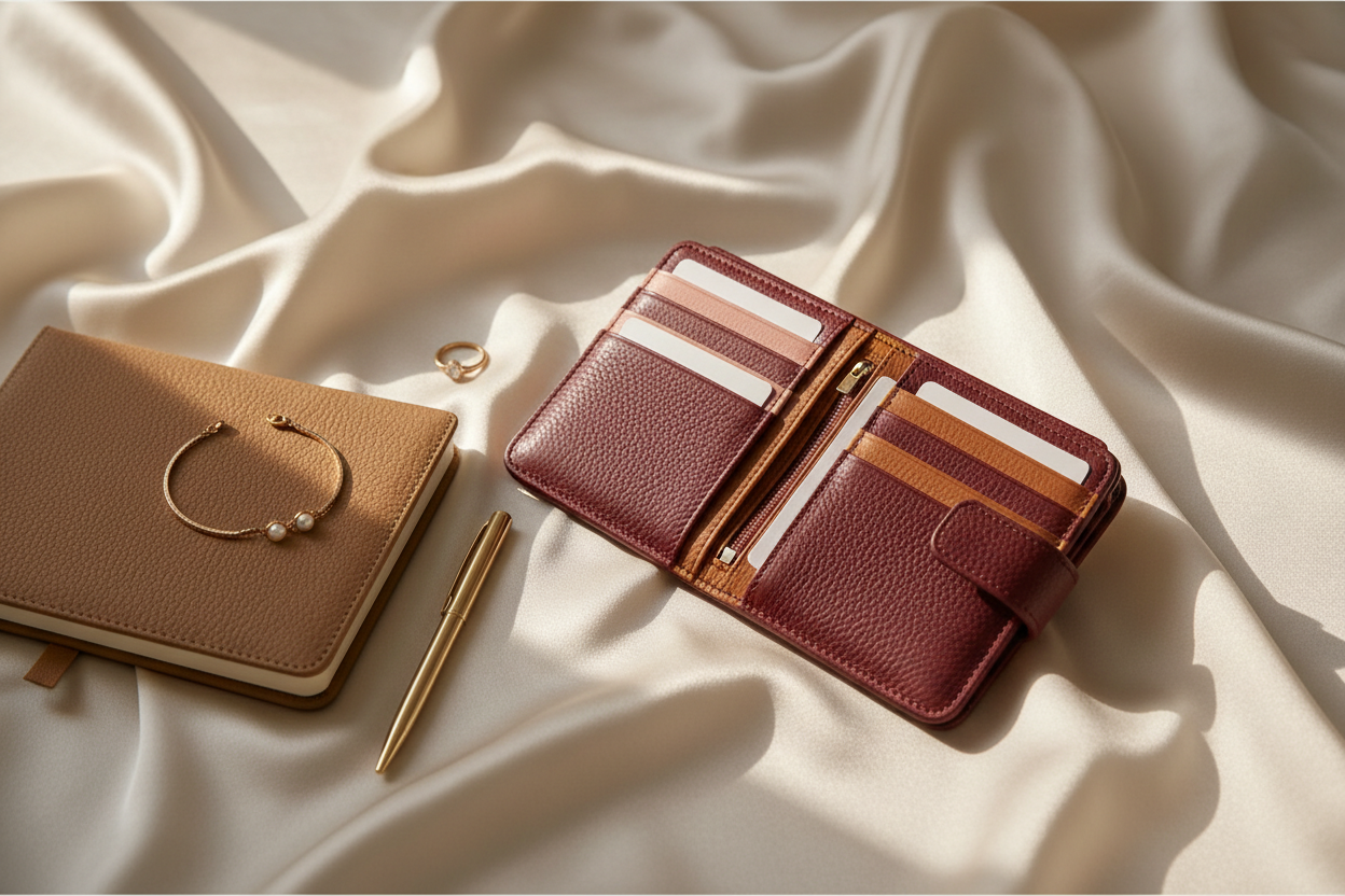 Elegant women's wallet collection banner