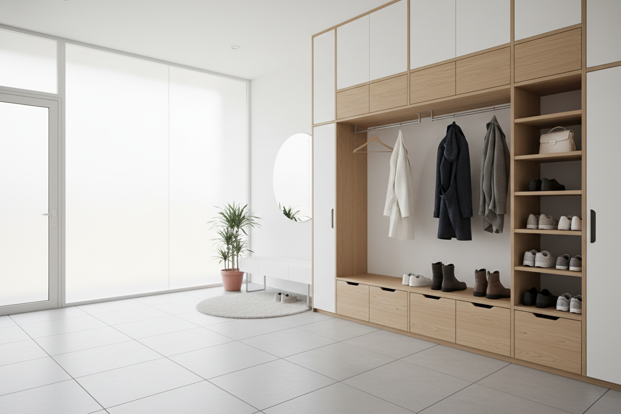 Entrée moderne organisée