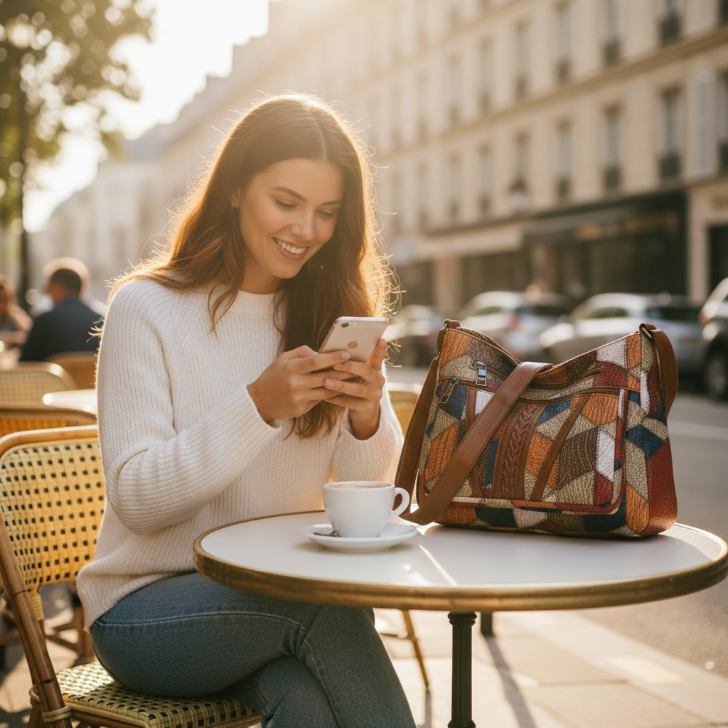 Femme à la terrasse