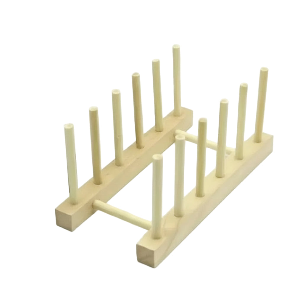 Égouttoir_Vaisselle_Bois_Multifonction_Cuisine_Blanc_5 Compartiments