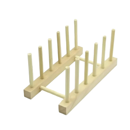 Égouttoir_Vaisselle_Bois_Multifonction_Cuisine_Blanc_5 Compartiments