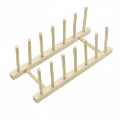 Égouttoir Vaisselle Bois – Multifonction Cuisine Blanc 6 Compartiments