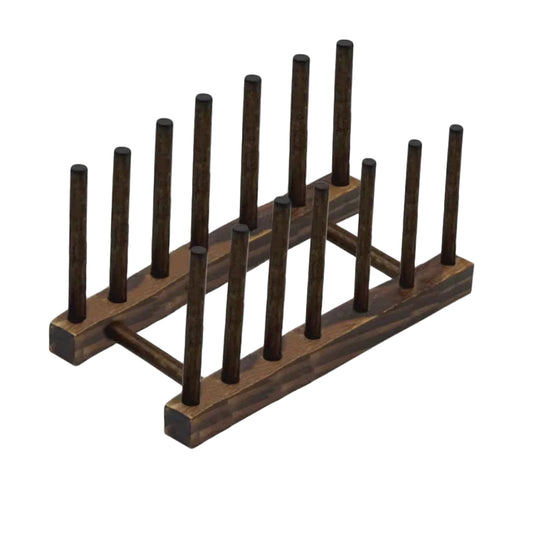  Égouttoir Vaisselle Bois – Multifonction Cuisine Marron 6 Compartiments