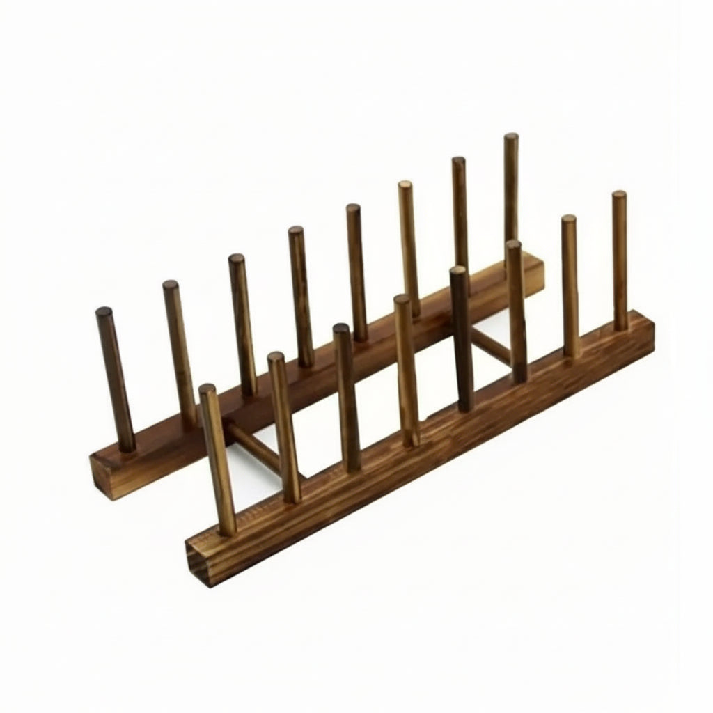 Égouttoir_Vaisselle_Bois_Multifonction_Cuisine_Marron_7 Compartiments