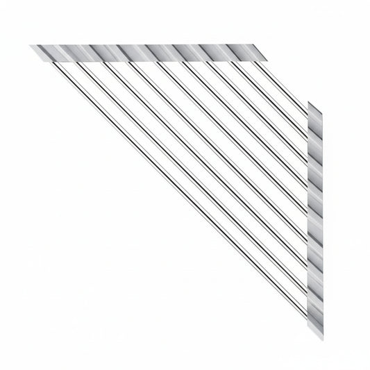 Égouttoir à Vaisselle Triangulaire en Acier Inoxydable – Support d’Évier avec Porte-Éponge et Torchon Pliable 23x8x40.5cm