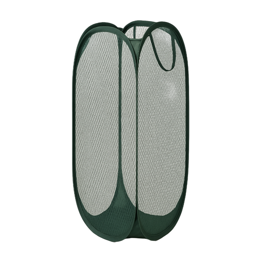 Green vertical laundry basket