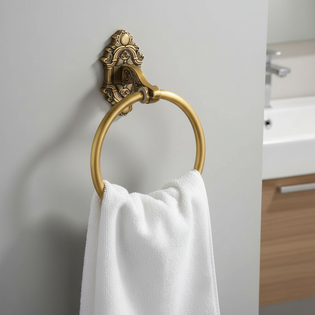 Gros plan lifestyle du porte-serviettes