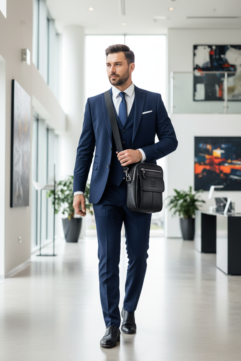 Homme d'affaires avec le sac