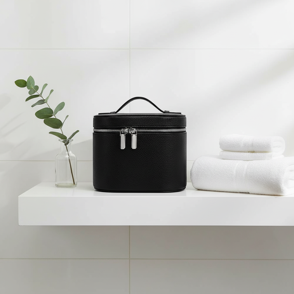 Hotel bathroom shelf